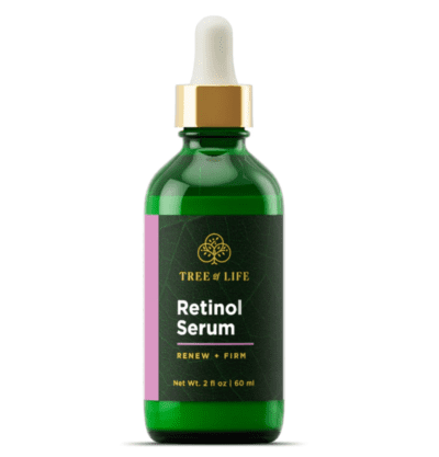 The Tree of Life Retinol Serum has retinol that joins forces with soothing hyaluronic acid to reduce the appearance of fine lines and wrinkles, fade the look of age spots, and smooth the skin — for a youthful glow.
