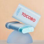 The Tocobo Cotton Soft Sun Stick is made with cotton extract for a soft, non-sticky finish.