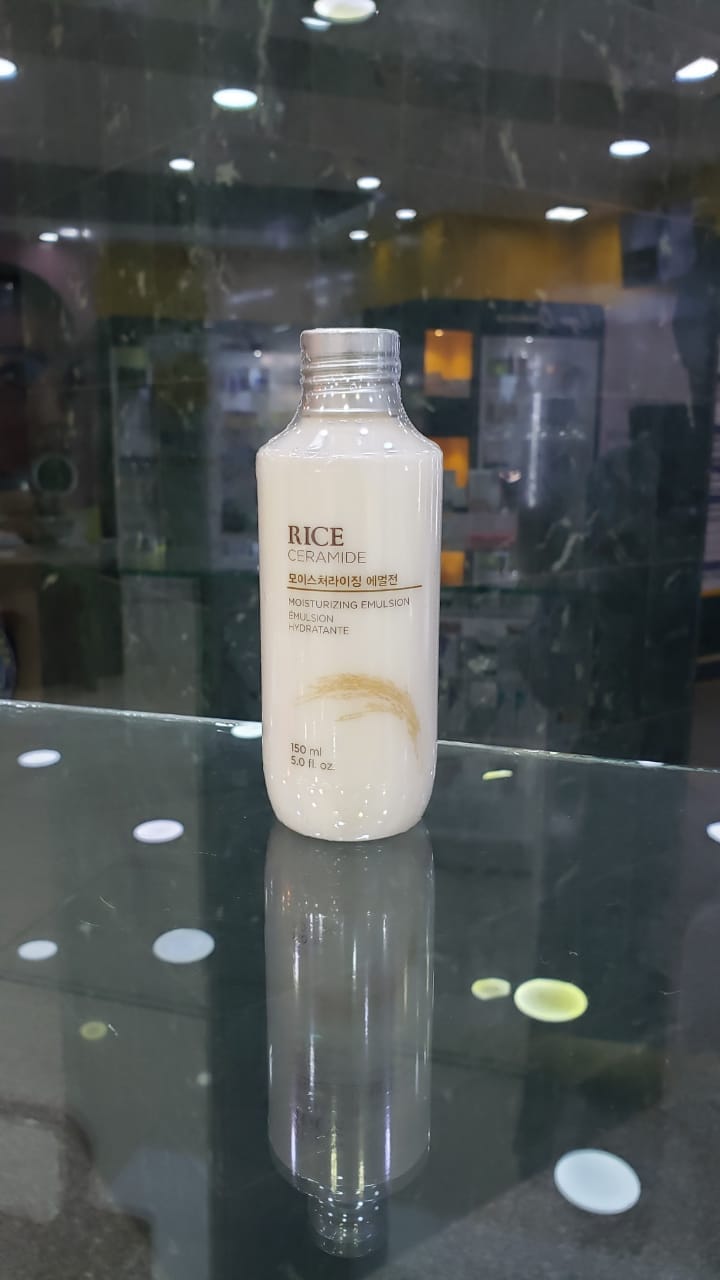 The Face Shop Rice & Ceramide Moisturizing Emulsion This lightweight formula makes it a perfect daytime moisturizer and provides a radiant, brightened complexion